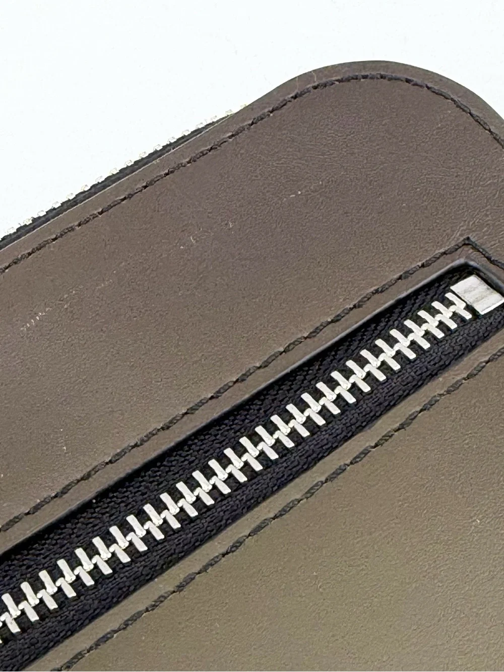 MICHAEL KORS Olive Green Leather 13” Laptop Sleeve with Front Zip